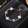 Sparkling Clover Charm Bracelet